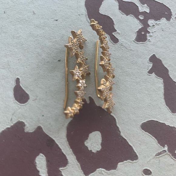 Gab+Cos Gold Star Ear Climber Earrings - Picture 2 of 3